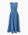 Carolina Herrera Polka Dot Denim A-Line Midi Dress in Light Blue, Size 10