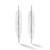 Cadar Medium White Gold Feather Earrings