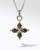 Konstantino Sterling Silver & 18K Gold Aurora Cross Pendant with Black Onyx
