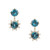 Kai Linz 14K Yellow Gold Blue Topaz Star Drop Earrings
