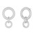 Spinelli Kilcollin 18K White Gold Canis 3 Link Diamond Earrings