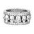 King Baby Studio Skull Triple Band Pave Ring, Size 8.5