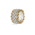 Buccellati Rombi White and Yellow Gold Eternelle Ring with Diamonds, Size 56