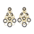 Buccellati Hawaii Color 18K Yellow Gold Pendant Earrings with Onyx (7cm)