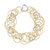 Buccellati Hawaii 18K Yellow and White Gold Diamonds Bracelet, Size 17
