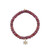 Sydney Evan 14K Yellow Gold & Diamond Marquis Eye Flower Charm on Pink Sapphire Faceted Rondelle Bead Bracelet