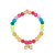 Sydney Evan Kid's Collection Gold & Rainbow Charm on Rainbow Jade Bracelet