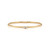 Jade Trau 18K Yellow Gold Posey Two Stone Plié Bangle (Satin Finish), Size Large