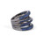 Sidney Garber 18K White Gold/Black Rhodium Sapphire Scribble Ring, Size 7
