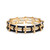 Sidney Garber 18K Yellow Gold Black Enamel Carly Bracelet with Diamonds