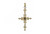 Armenta 18K Yellow Gold Cross Enhancer with Morganite, Opals and Diamonds, 55mm