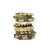 Armenta 18K Yellow Gold Multi-Stone Stack Band Ring, Size 6.5