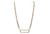 Armenta 18K Yellow Gold and Grey Rhodium Finish Sterling Silver Pave Paperclip Link Necklace, 17"
