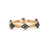 Armenta 18K Yellow Gold and Blackened Sterling Silver Crivelli Stack Band Ring, Size 6.5