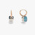 Pomellato Nudo 18K Rose and White Gold London Blue Topaz Petit Earrings