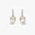 Pomellato Nudo 18K Rose and White Gold White Topaz Classic Earrings with Diamonds