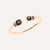 Pomellato Nudo 18K Rose Gold Obsidian and Black Diamond Bangle Bracelet, Size L