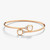 Pomellato Nudo Mini 18K Rose and White Gold Milky Quartz Bangle, Size Medium