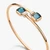 Pomellato Nudo Mini 18K Rose and White Gold London Blue Topaz Bangle, Size Medium