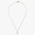Pomellato Nudo Mini 18K Rose and White Gold Milky Quartz and Diamond Pendant Necklace