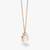 Pomellato Nudo Mini 18K Rose and White Gold Milky Quartz and Diamond Pendant Necklace