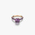 Pomellato Nudo 18K Rose and White Gold Amethyst and Jade Petit Ring, Size 55