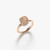 Pomellato Nudo 18K Rose and White Gold Brown Diamond Solitaire Petit Ring, Size 55