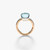 Pomellato Nudo 18K Rose and White Gold Sky Blue Topaz Classic Ring