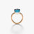 Pomellato Nudo 18K Rose and White Gold London Blue Topaz Classic Ring