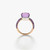 Pomellato Nudo 18K Rose and White Gold Amethyst and Jade Classic Ring, Size 55