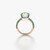 Pomellato Nudo 18K Rose and White Gold Prasiolite and Malachite Classic Ring, Size 60