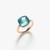 Pomellato Nudo 18K Rose and White Gold Blue Topaz Maxi Ring