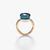 Pomellato Nudo 18K Rose and White Gold London Blue Topaz Maxi Ring