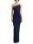 Chiara Boni La Petite Robe Tawia Long RA Gown in Blu Notte, Size 42