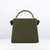 Michino Leather Handbag Lutece Mini in Khaki