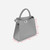 Michino Leather Handbag Lutece Mini in Khaki