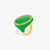 Ashaha Candy Green Ring, Size 51