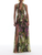 *VIRTUAL TRUNK SHOW* Oscar de la Renta Sleeveless Abstract Lanscape Chiffon Gown
