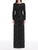 *VIRTUAL TRUNK SHOW* Oscar de la Renta Long Sleeve Velvet Paillettes Chiffon Gown