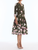 *VIRTUAL TRUNK SHOW* Oscar de la Renta Long Sleeve Painted Iris Degrade Faille Cocktail Dress