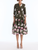 *VIRTUAL TRUNK SHOW* Oscar de la Renta Long Sleeve Painted Iris Degrade Faille Cocktail Dress