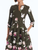 *VIRTUAL TRUNK SHOW* Oscar de la Renta Long Sleeve Painted Iris Degrade Faille Cocktail Dress