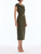*VIRTUAL TRUNK SHOW* Oscar de la Renta Cap Sleeve Draped Neck Wool Cocktail Dress