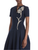 *VIRTUAL TRUNK SHOW* Oscar de la Renta Short Sleeve Faille Iris Cocktail Dress