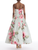 *VIRTUAL TRUNK SHOW* Oscar de la Renta Strapless Scoop Neck Floral Chine Jacquard Cocktail Dress