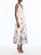 *VIRTUAL TRUNK SHOW* Oscar de la Renta Sleeveless V Neck Large Iris Degrade Poplin Dress