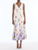 *VIRTUAL TRUNK SHOW* Oscar de la Renta Sleeveless V Neck Large Iris Degrade Poplin Dress