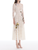 *VIRTUAL TRUNK SHOW* Oscar de la Renta Long Sleeve Draped Chrysanthemum 3d Guipure Dress