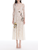 *VIRTUAL TRUNK SHOW* Oscar de la Renta Long Sleeve Draped Chrysanthemum 3d Guipure Dress