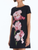*VIRTUAL TRUNK SHOW* Oscar de la Renta Short Sleeve Painted Iris Wool Day Dress